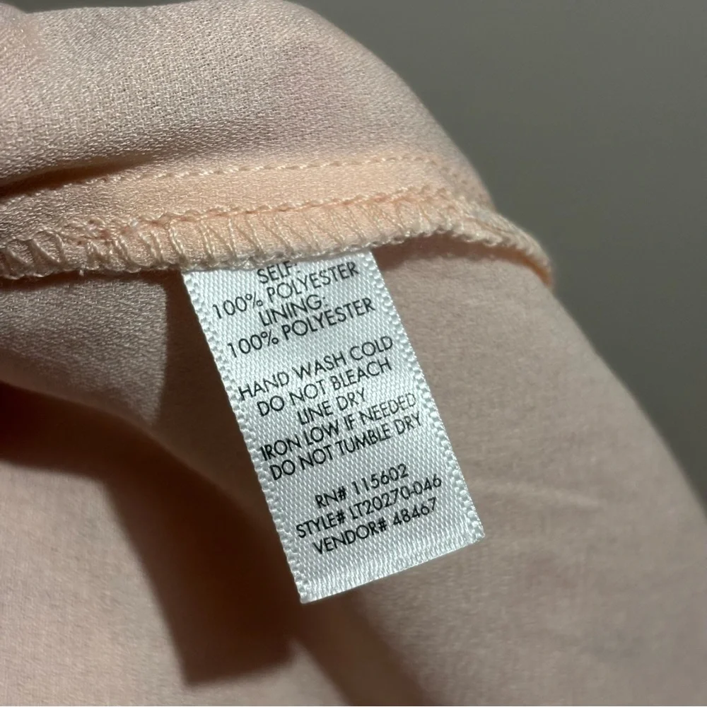 Pink Floral Chiffon Camisole Top Ruffle Tiered Spaghetti Strap Size Large - Picture 8 of 8